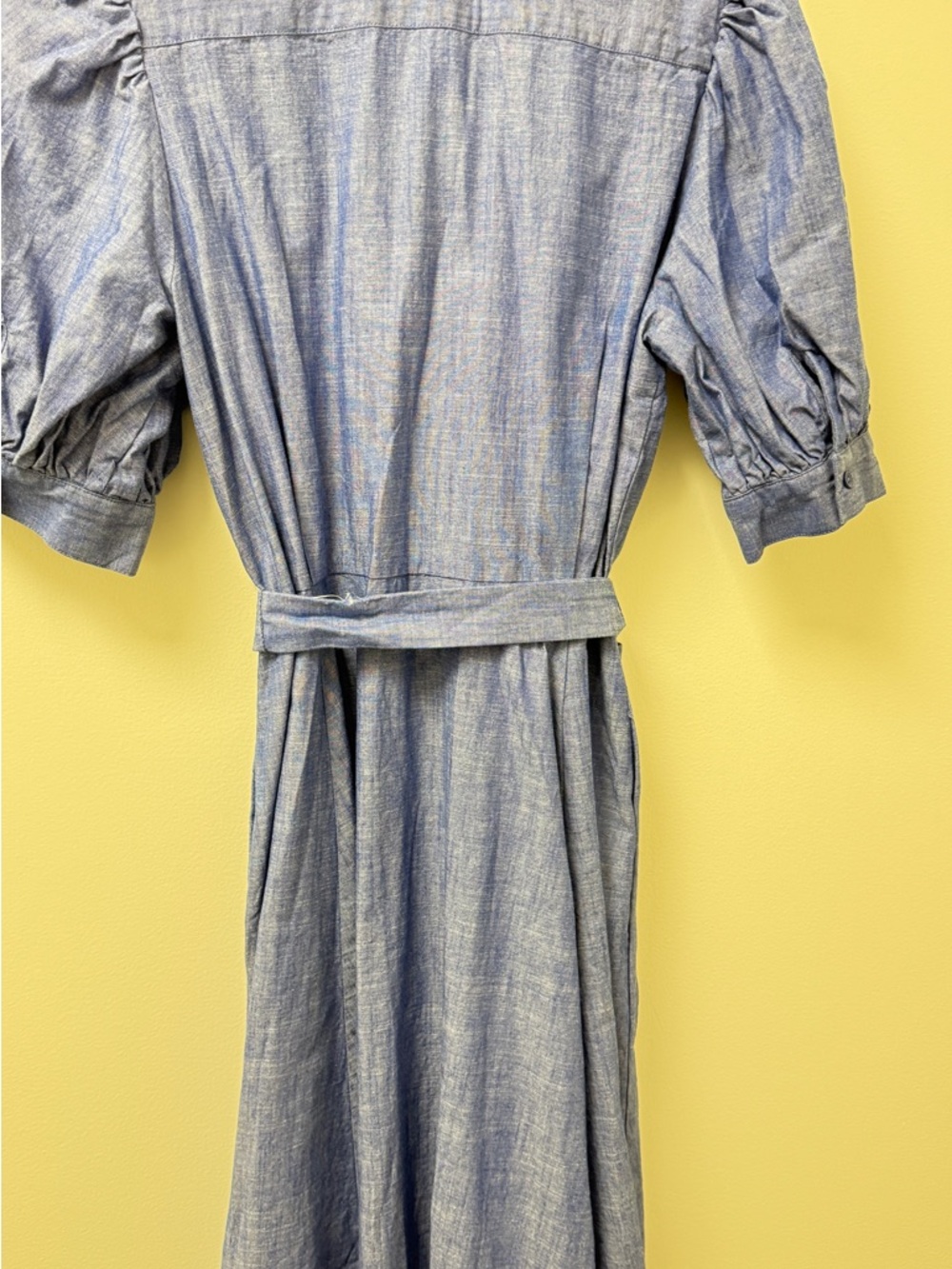 Light Blue Shirt Dress with Tie Waist - Picture 5 of 7